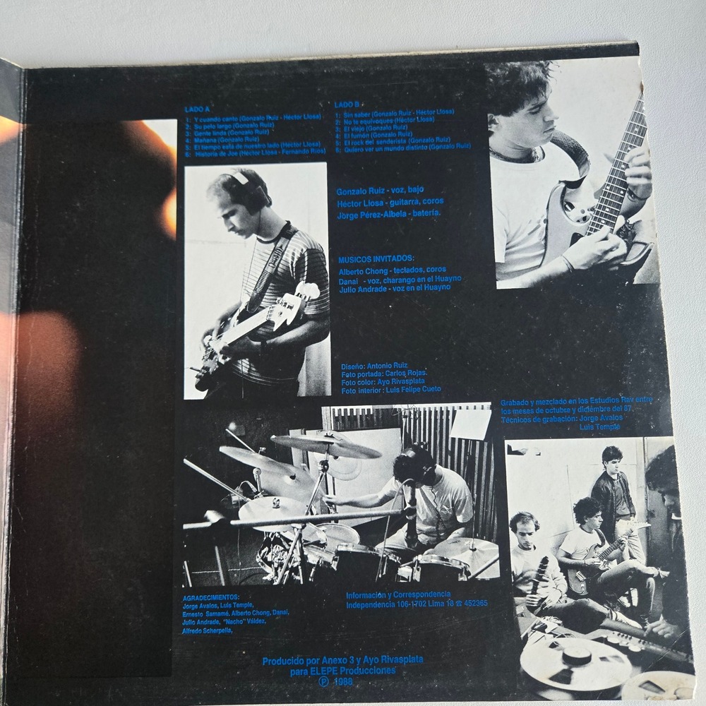 Anexo 3 Mañana 1988 Vinyl LP EMI Peru Rock Pop Gatefold - Picture 7 of 8